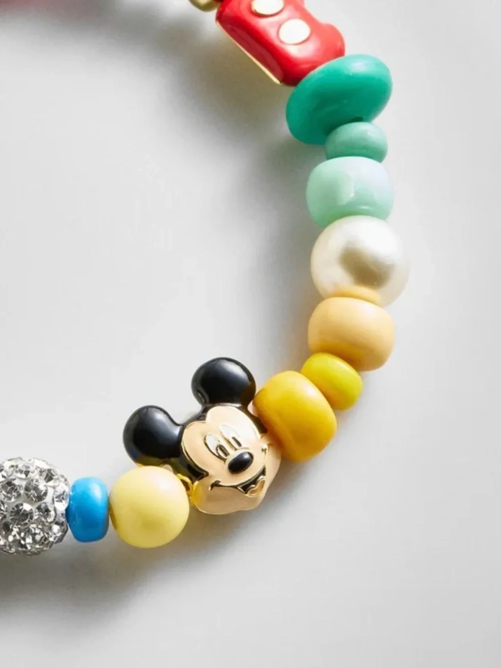 Baublebar NWT Disney Mickey Mouse Beaded Multicolored Charm Bracelet